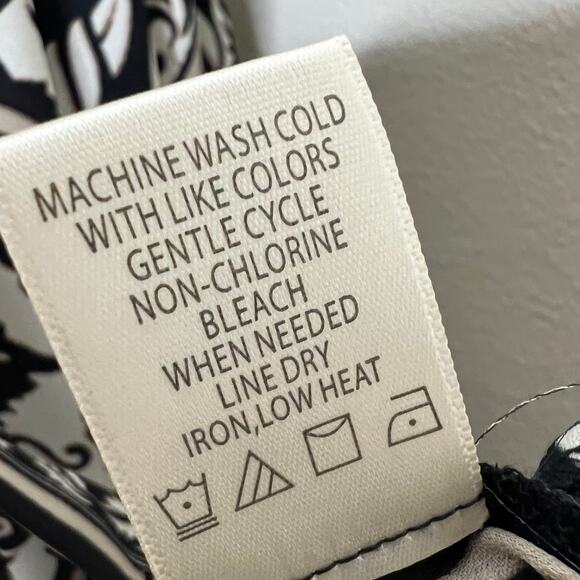 Max Studio Kimono Large Womens Batik Open Front Maximalist Boho Cream Black New - Picture 6 of 9